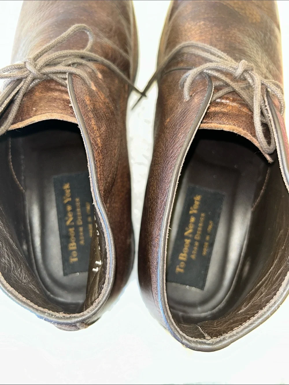 To Boot Brown Pebbled Leather Chukka Boots